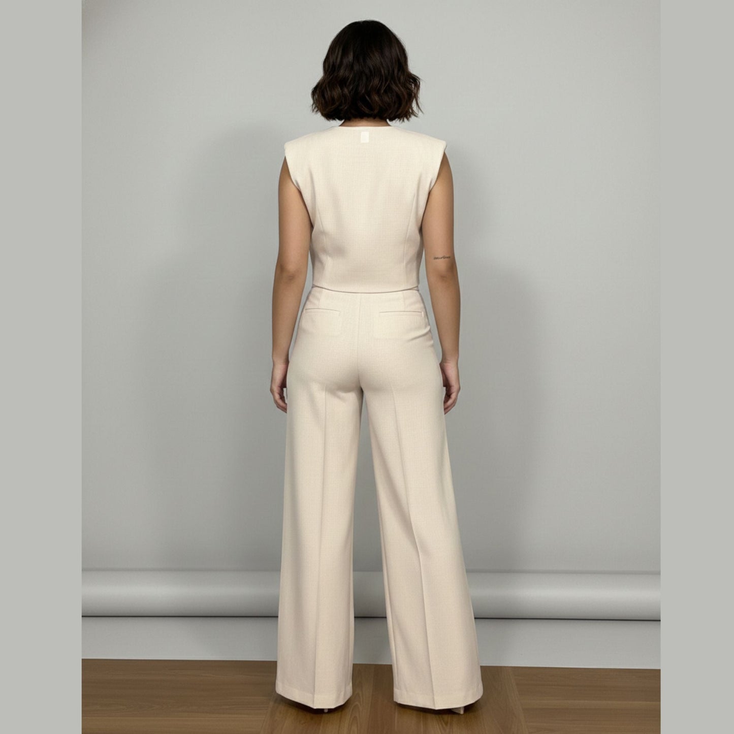 Women's Cotton Co-ord Set - Vest Top & Wide Leg Pants | SUPERZEDE