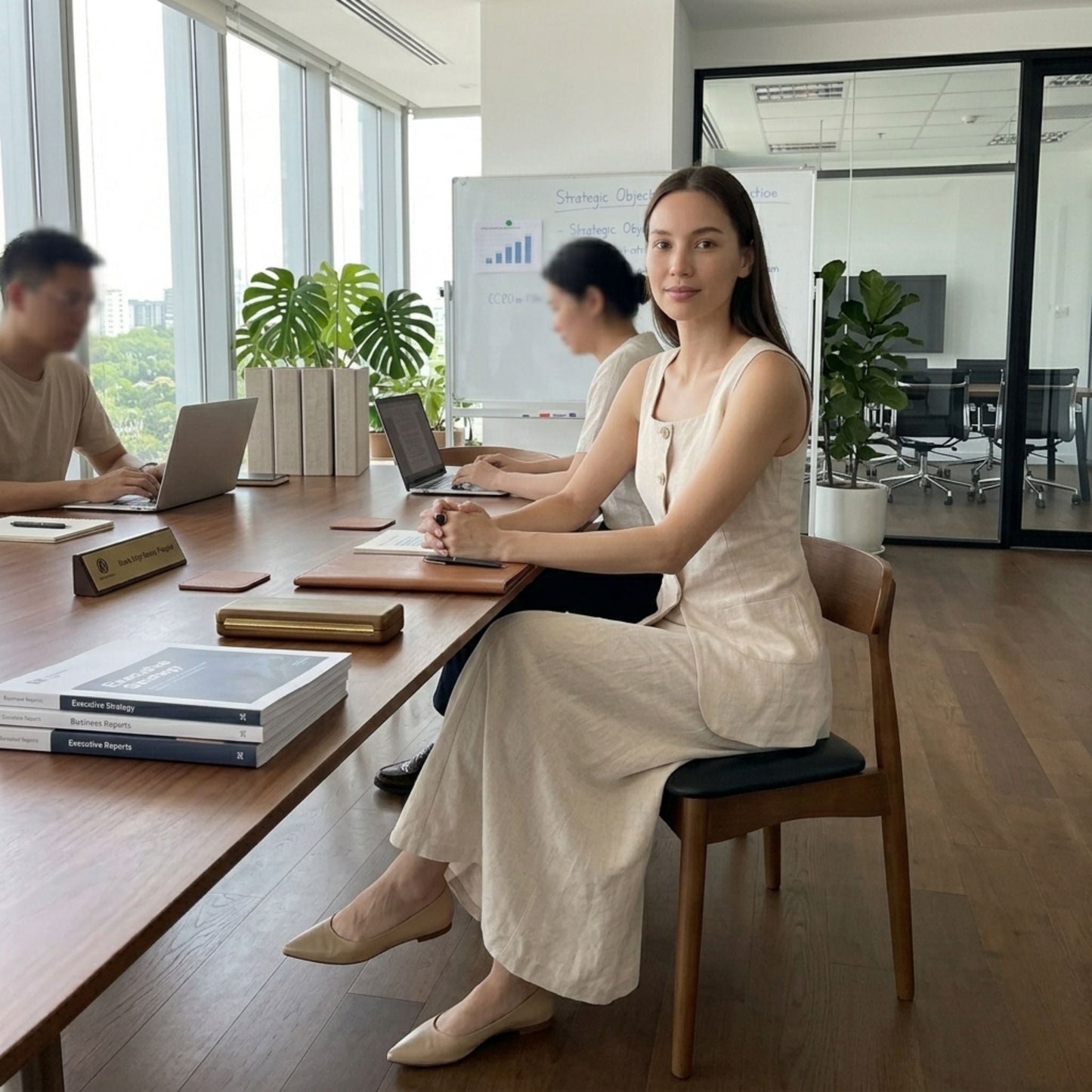 Women's Cotton Waistcoat & Midi Skirt Co-ord Set | SUPERZEDE